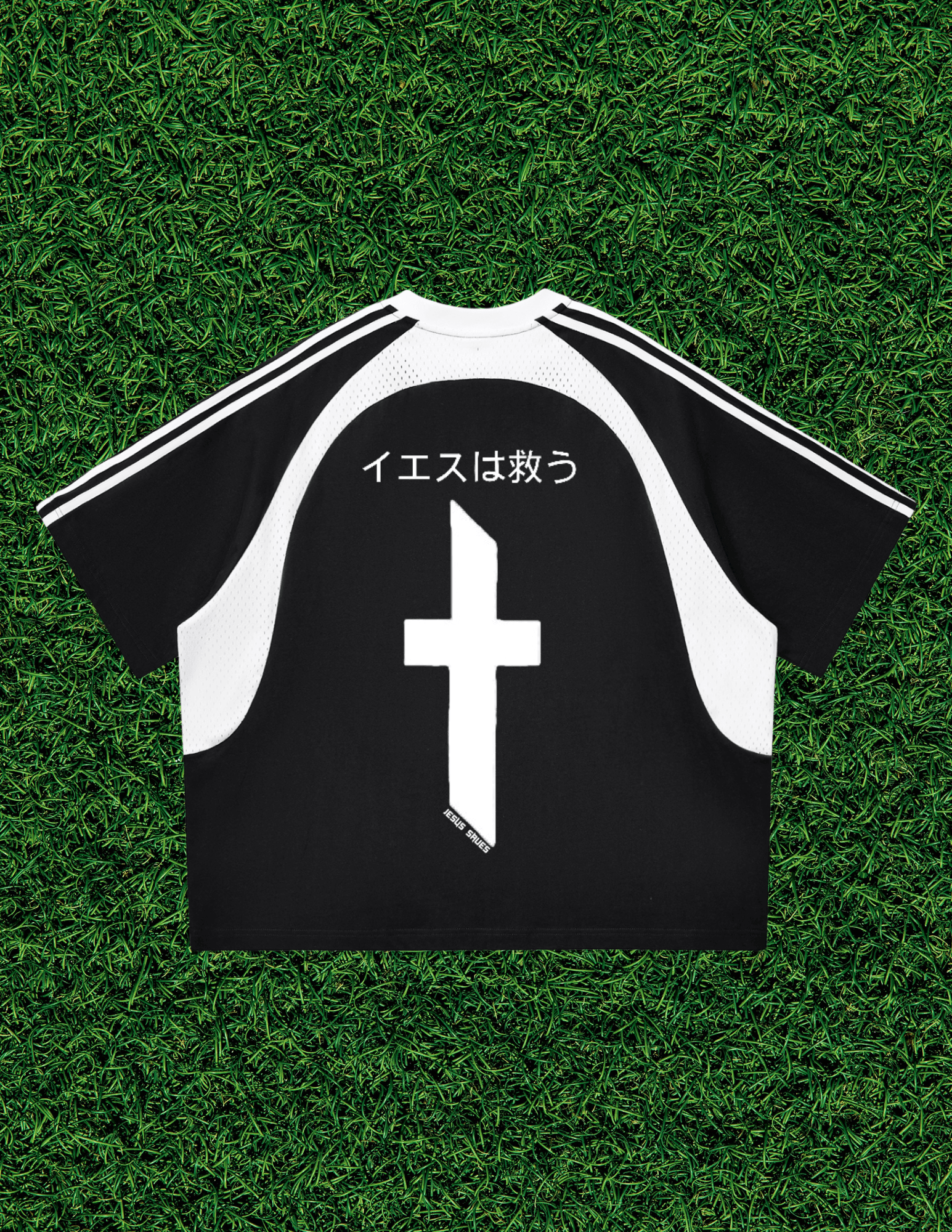 AOG Cross Jersey Tee, black colorway, back